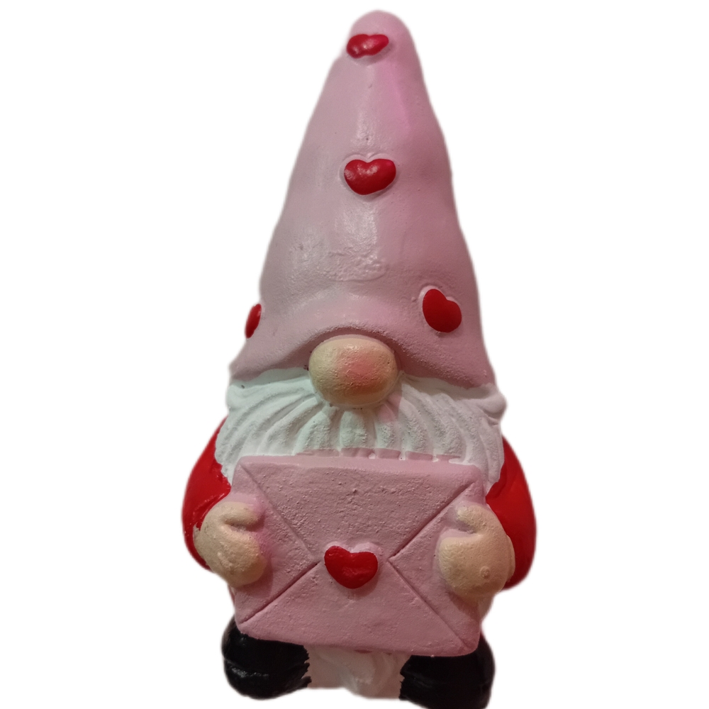 Pink and Red Holiday Gnome Figurine